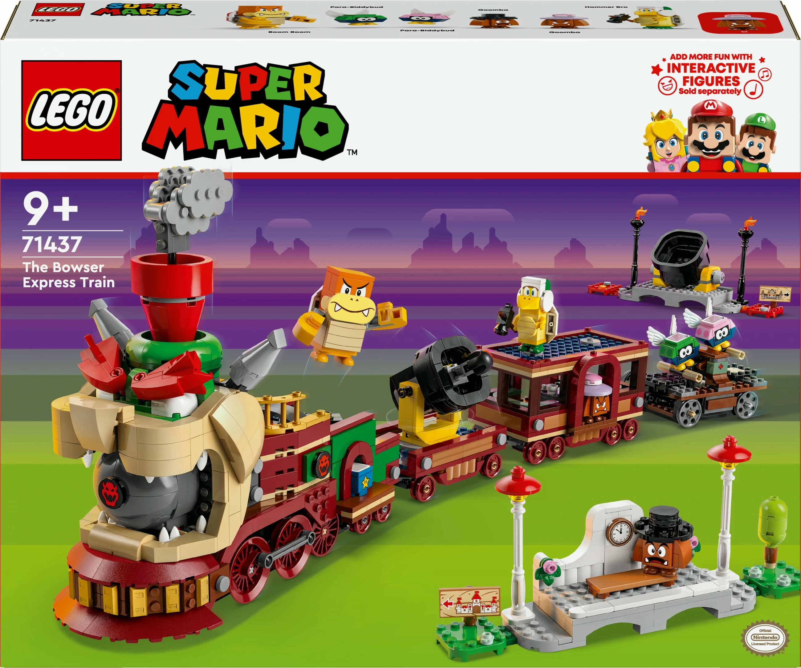 Set gradnje Super Mario Bowser Express Train LEGO 71437, večbarven