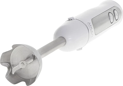Palični mešalnik, Adler AD 4625, 850 W (1500 W max), 5 hitrosti + Turbo, inox noga, kabel 1,8 m, bel