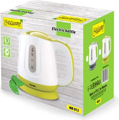 Vrelec vode Maestro MR013, 1 L, 1100 W, bel/zelena