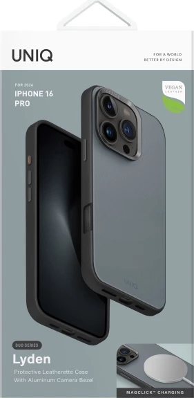 Ovitek za telefon UNIQ Lyden DS za iPhone 16 Pro 6,3", Magclick, modro-črn