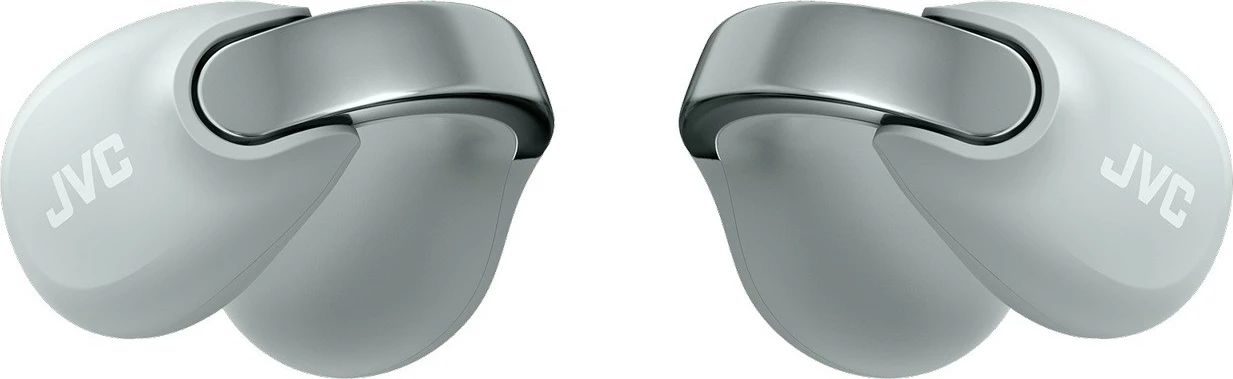 Brezžične slušalke JVC HA-NP1T, Bluetooth 5.3, 8 h/24 h s polnilno škatlico, mikrofon, USB-C, siva
