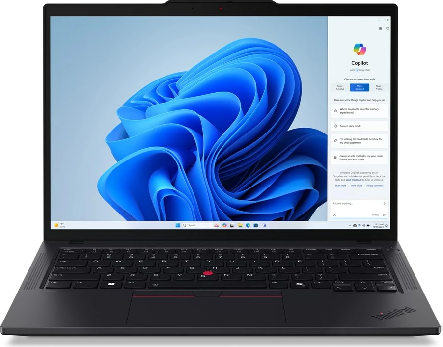 Prenosnik Lenovo ThinkPad T14 Gen 5, 14", Intel Core Ultra 7 155U, 16 GB RAM, 512 GB SSD, Windows 11 Pro, črn
