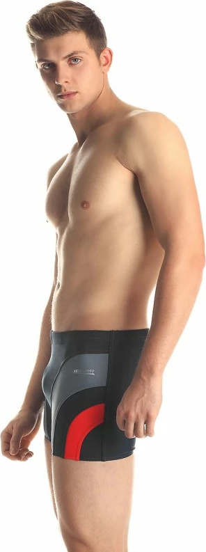 Plavalne kratke hlače AQUA-SPEED, sivo-rdeče