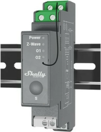 Pametni stikalnik Shelly Qubino Wave Pro 2, 2 kanala, siva