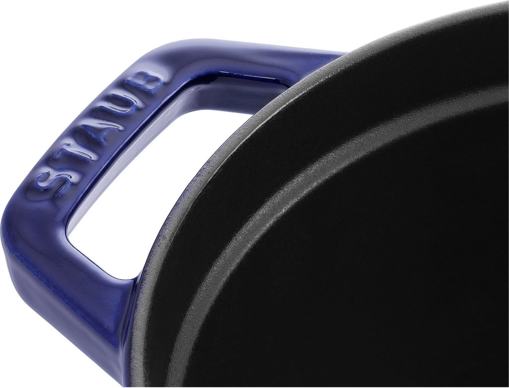 Ovalna lonec La Cocotte 29 cm, Staub, lito železo, emajlirana, temno modra
