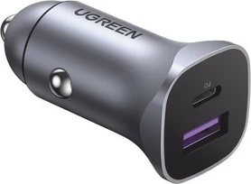 Hiter avto polnilec Ugreen 40858, 30W, 2 USB izhoda, aluminij