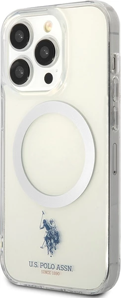 Ovitek za iPhone 15 Pro 6,1", MagSafe, prozoren U.S. Polo Assn. USHMP15LUCIT