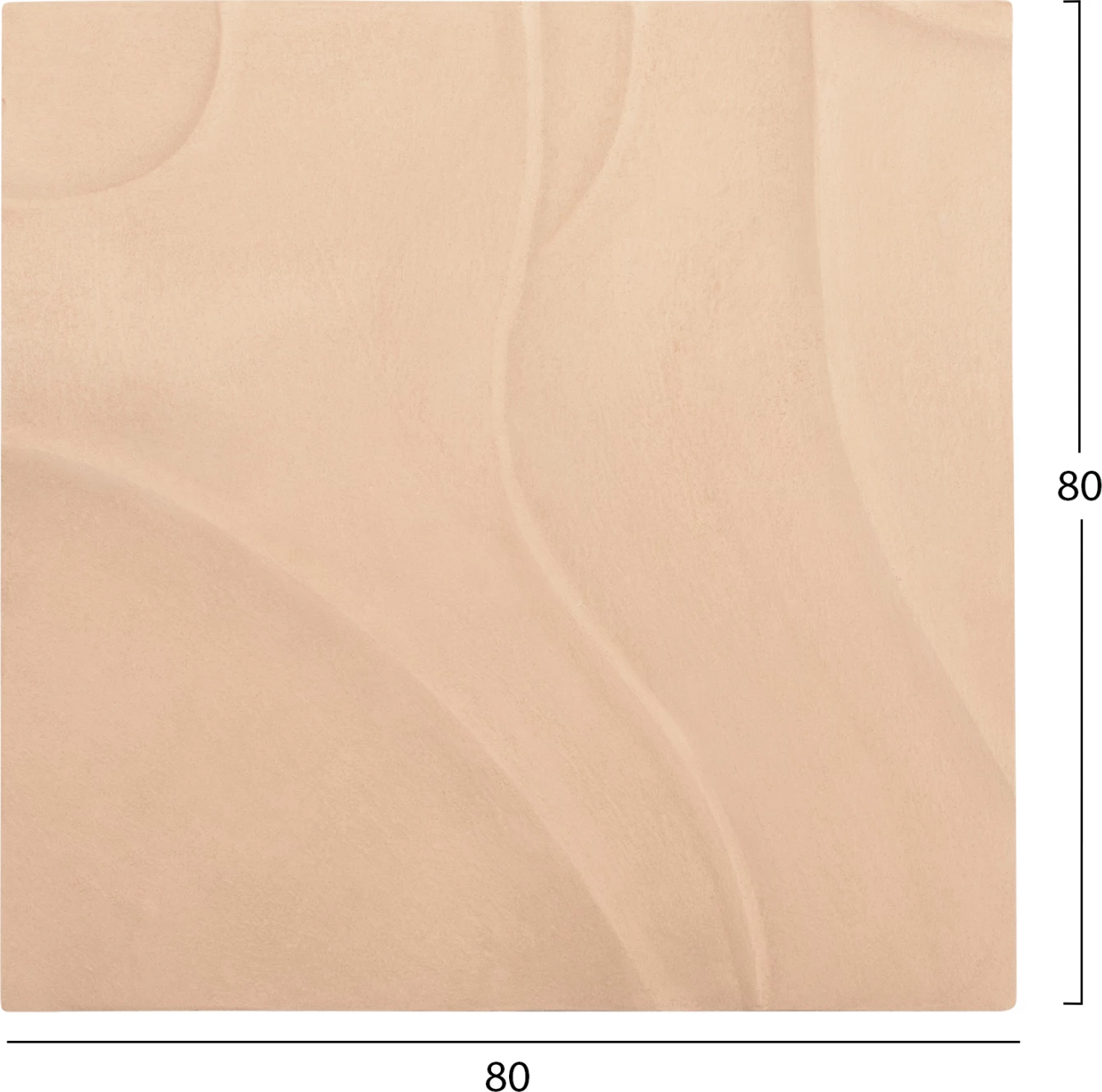 Stenski dekorativni panel kvadratne serije Santorini FH4520 MDF v bež barvi 80x4(debelina)x80Hcm