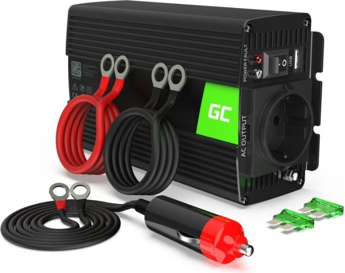Inverter Green Cell INV01DE, 12V/230V, 300W/600W, črn