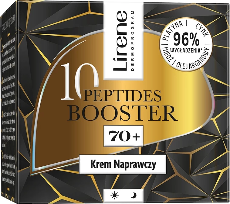 Krema za obraz za ženske z 10 peptidi, Booster Repair Cream 70+, Lirene, 50 ml