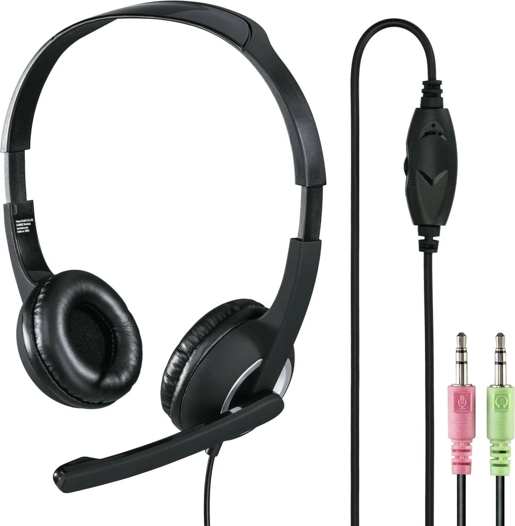 Stereo slušalke Hama HS-P150 z mikrofonom, 3,5 mm, črne