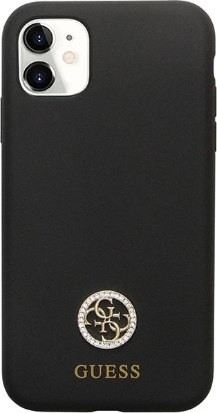 Ovitek za iPhone 11/XR, silikon, črn — Guess GUHCN614DGPK