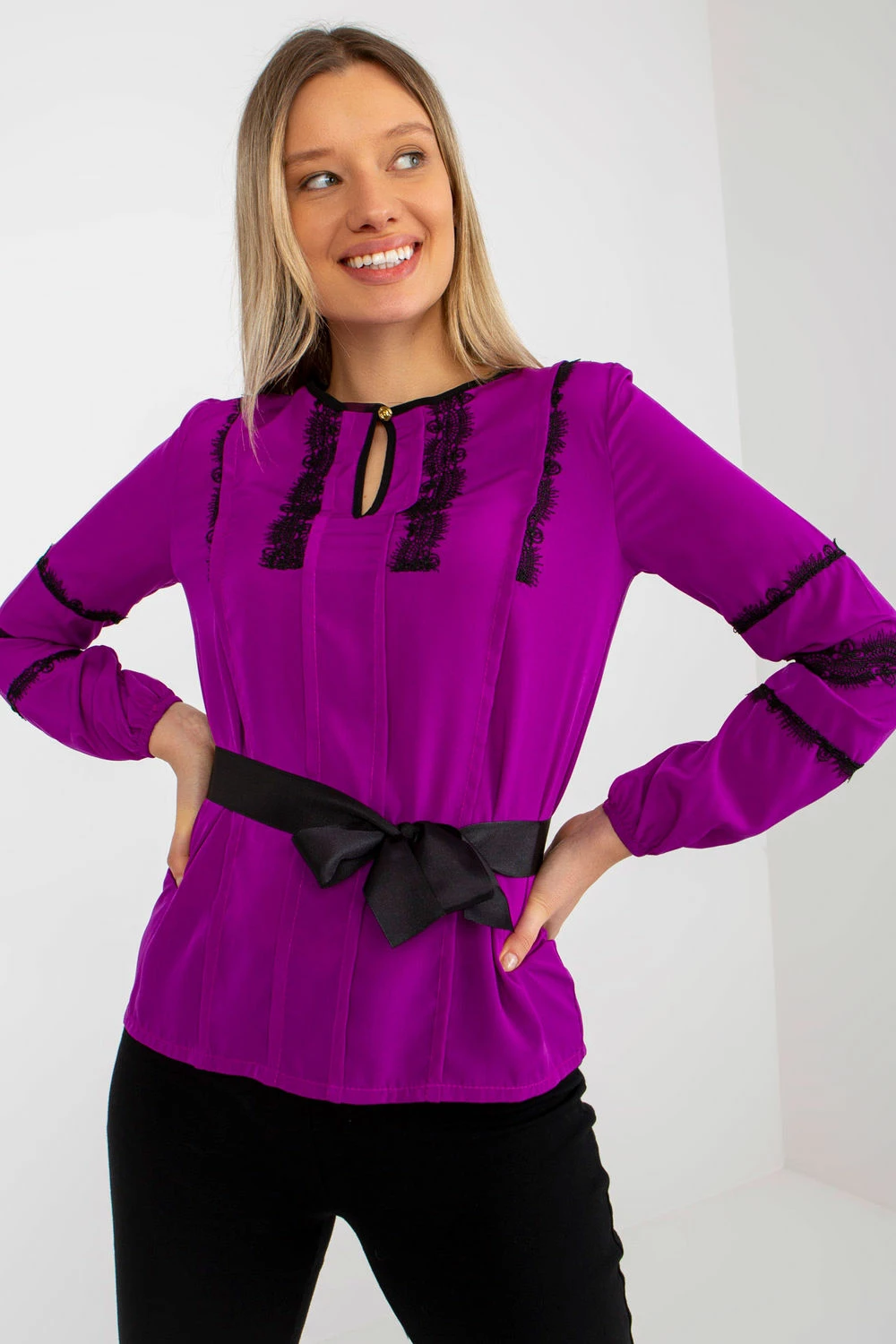 Formalna bluza Lakerta model 176735, vijolična