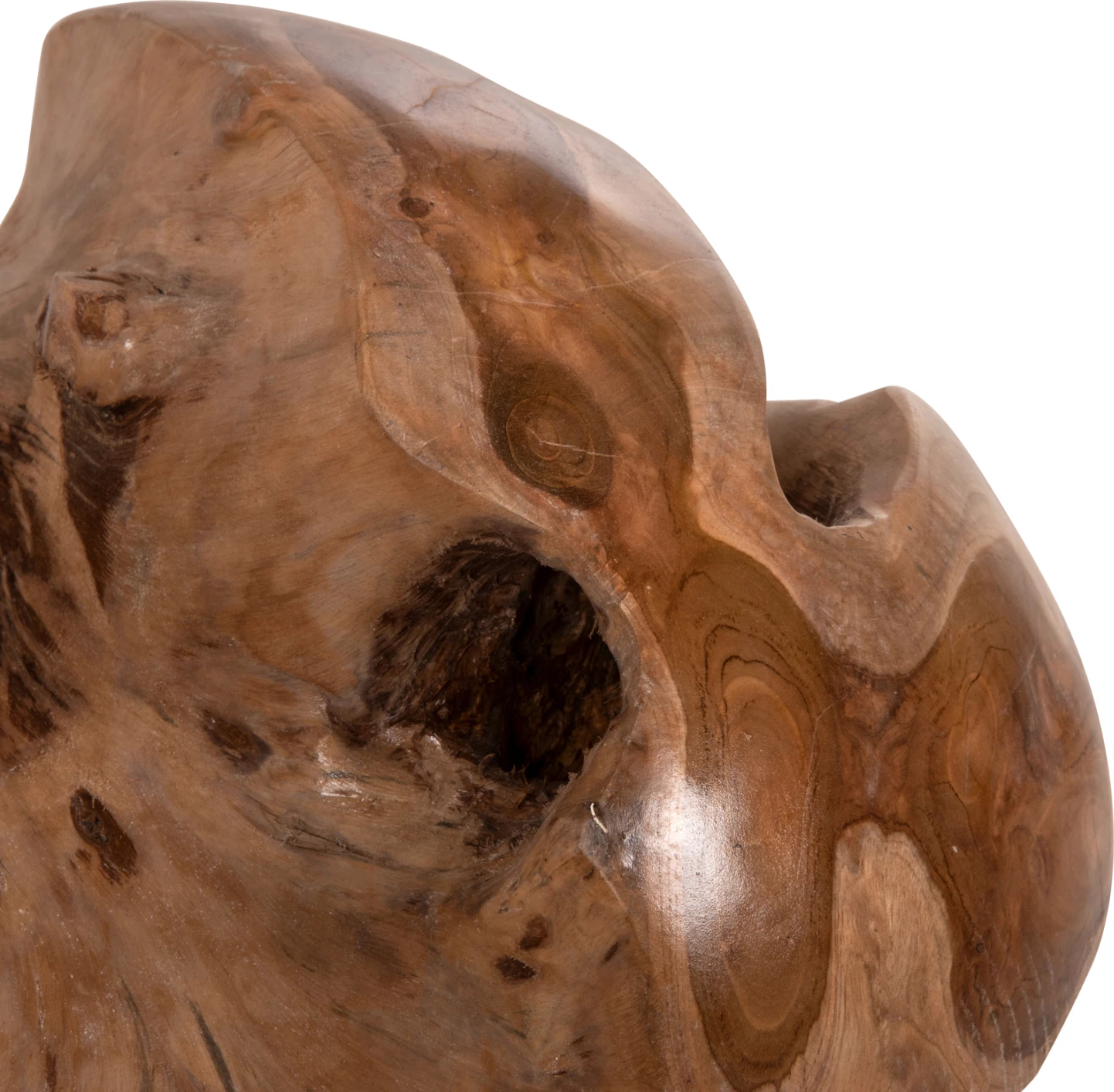 Talna dekoracija CLEM FH9653 krogla iz masivnega tikovega lesa-srednja velikost Φ40cm