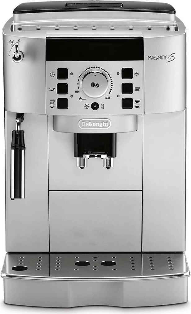 Popolnoma avtomatski espresso aparat De’Longhi ECAM 22.110.SB, 1,8 L, mleta kava in zrna, vgrajen mlinček, 1450 W, črn/srebrn