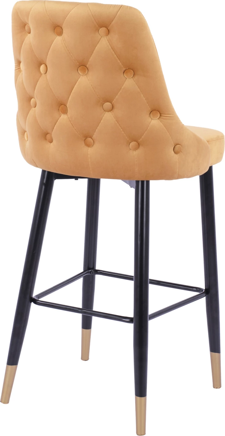 Barski stol SERENITY FH8519.09 Zlati žamet z kovinskim okvirjem 51Χ58Χ110cm, set 2 kosov