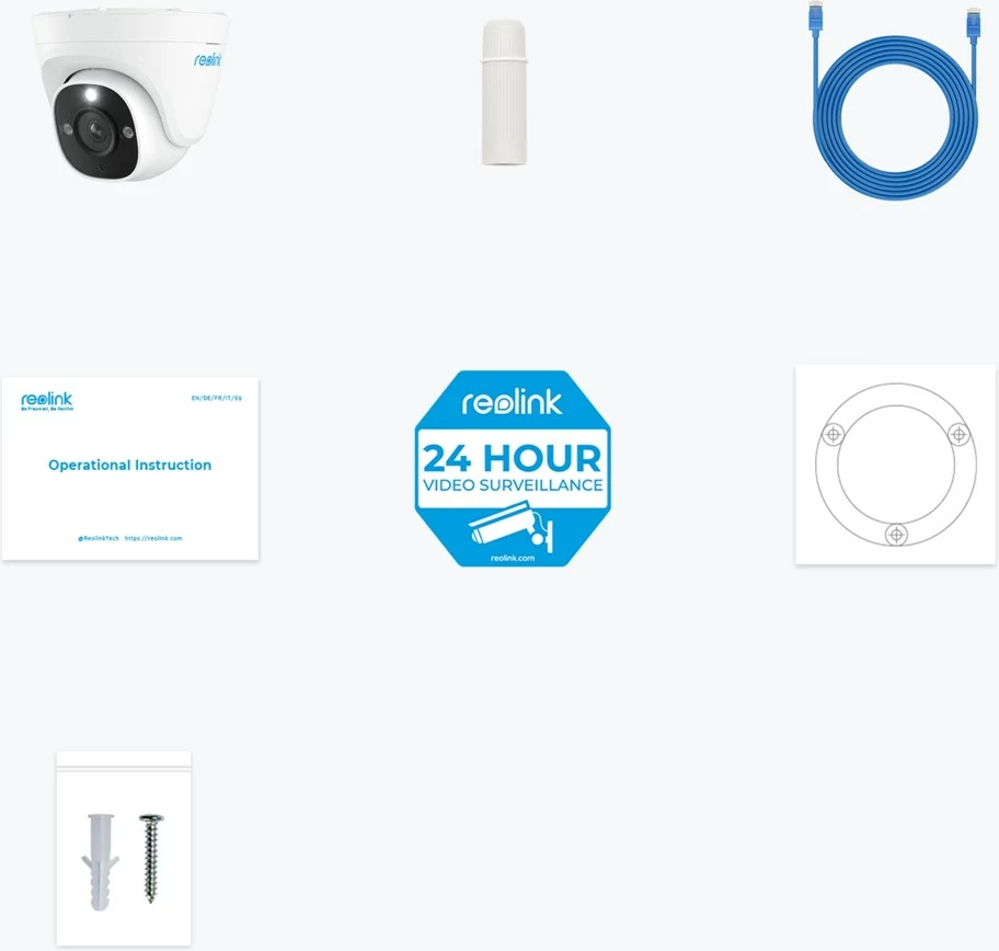 IP kamera 12MP, PoE, dome, bela Reolink P344