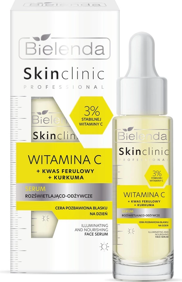 Posvetljujoč in negovalni serum za obraz Bielenda Skin Clinic Professional Vitamin C, za ženske, 30 ml