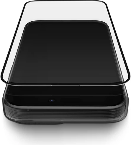 Zaščitno mat kaljeno steklo za zaslon, UNIQ Optix Matte za iPhone 15 Plus / 14 Pro Max, z montažnim kompletom