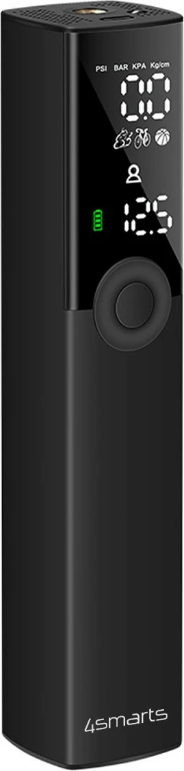 Prenosni polnilni zračni kompresor 4smarts 496456, univerzalen, 8 bar, 20 l/min, črn