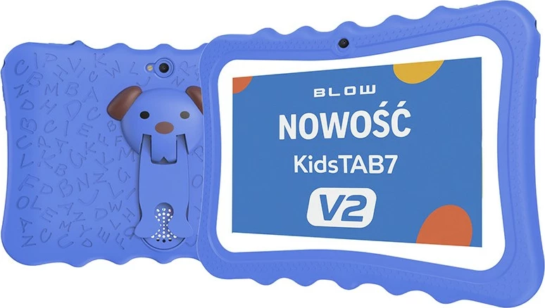 Otroški tablični računalnik, BLOW KidsTAB7 V2, 7", 4/32GB, Android 14, moder, z otroškim ovitkom