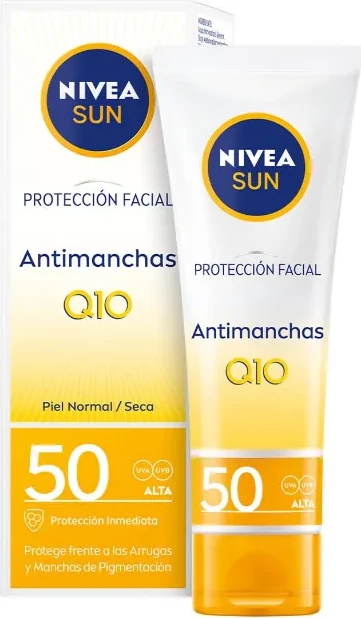 Krema za obraz z zaščito SPF 50, NIVEA Anti-Pigments Q10, unisex, 50 ml