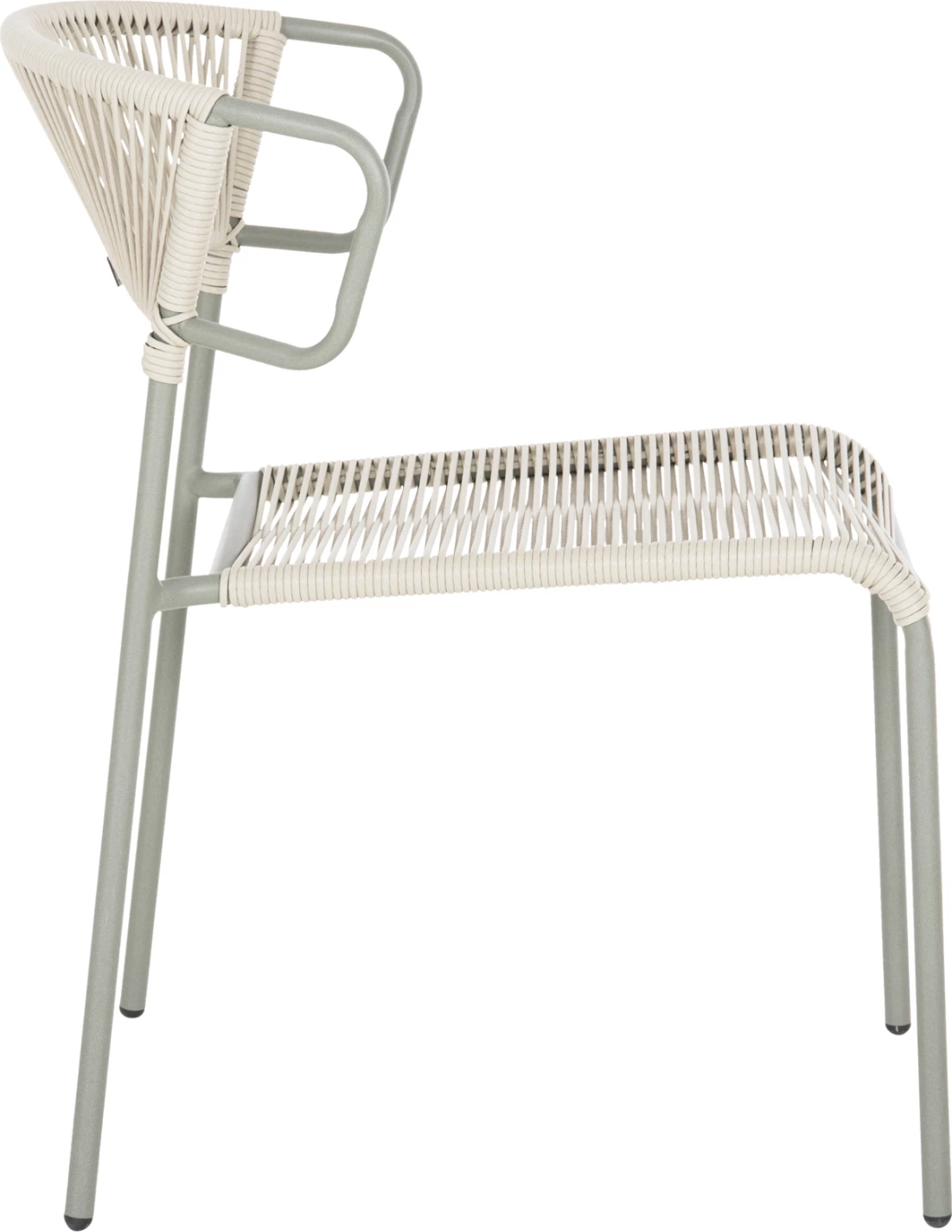 Stol SUKI FH6053.05 kovinski in sintetični ratan v svetlo zeleni barvi 54x62x80H cm