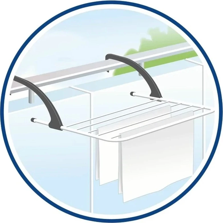 Stenski sušilnik za perilo Vileda Express, bel