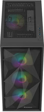 Midi tower ohišje z ARGB osvetlitvijo Natec Genesis Diaxid 605, črno