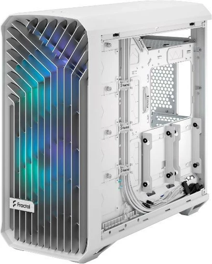 Ohišje Fractal Design Torrent White RGB TG Clear Tint, Midi Tower, kaljeno steklo, belo