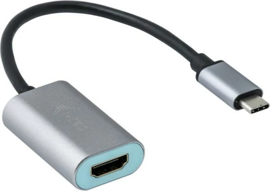 Adapter USB-C v HDMI I-Tec, 4K/60Hz, 0,15 m, kovinski, sivo/turkizen