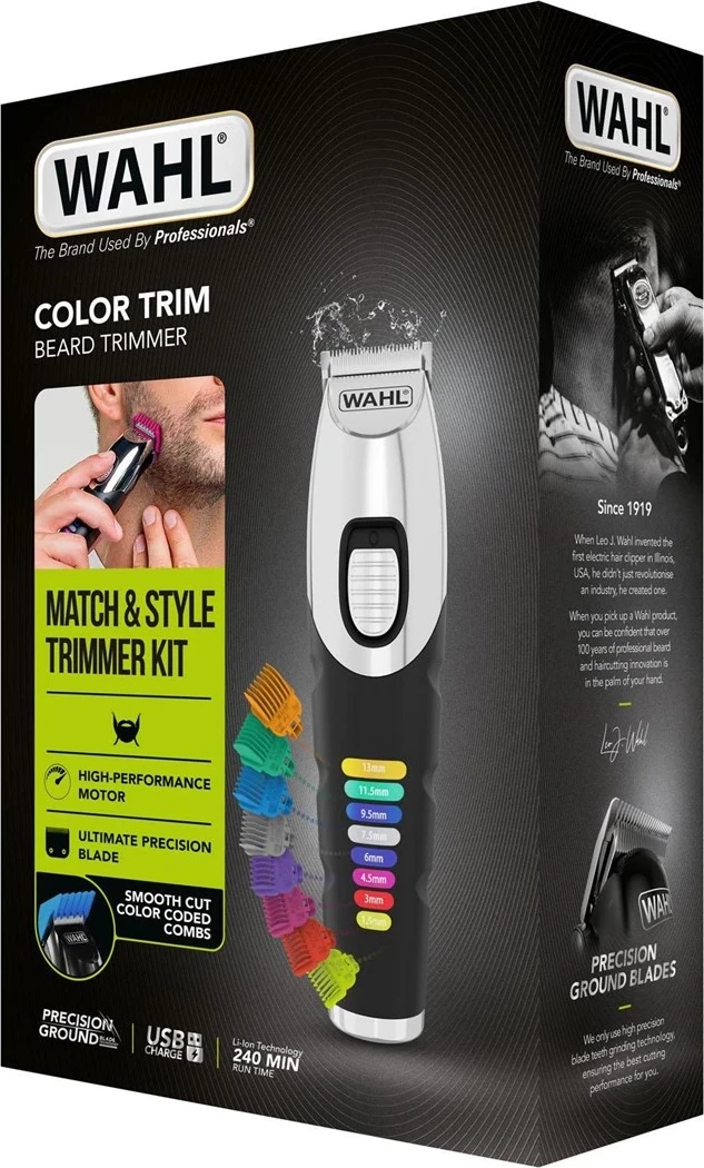 Striženje brade Wahl Color Trim Beard 09893.0443, črno