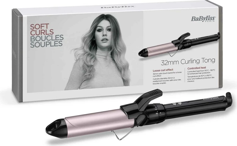 Vijčalka za kodranje 32 mm, BaByliss Pro 180 C332E, črno-roza