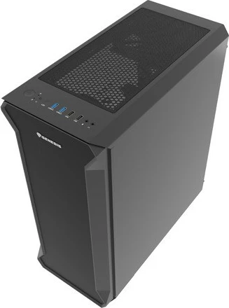 Kasa Natec Genesis Irid 505F, Midi Tower, ATX/Micro ATX/Mini ITX, 5 ventilatorjev, stekleno okno, črna