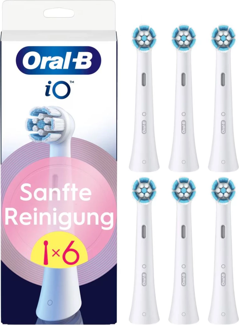 Zamenjalna glava za električno zobno ščetko Oral-B iO Gentle Clean 8700216194679, bela, 6 kosov
