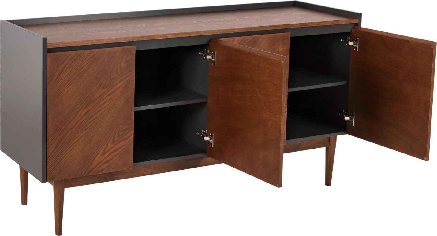 Bife BEEN FH9740 MDF v orehovem in temno sivem furnirju 170x43x83H cm
