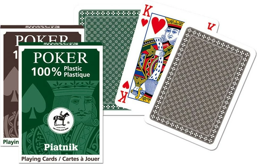 Plastične poker karte, Piatnik 136214, 55 kosov, zelene