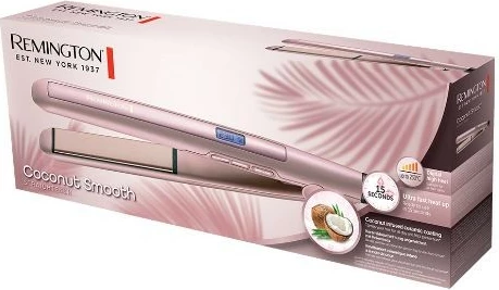 Poravnava las, Remington Coconut Smooth S5901, keramičen, rožnat