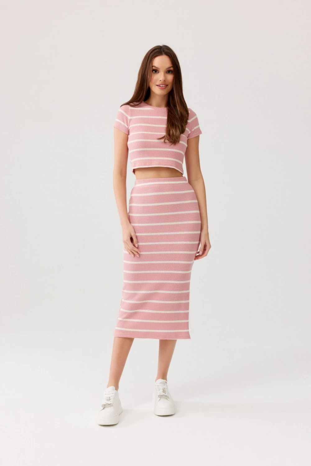 Midi krilo Livya, roza - Roco Fashion