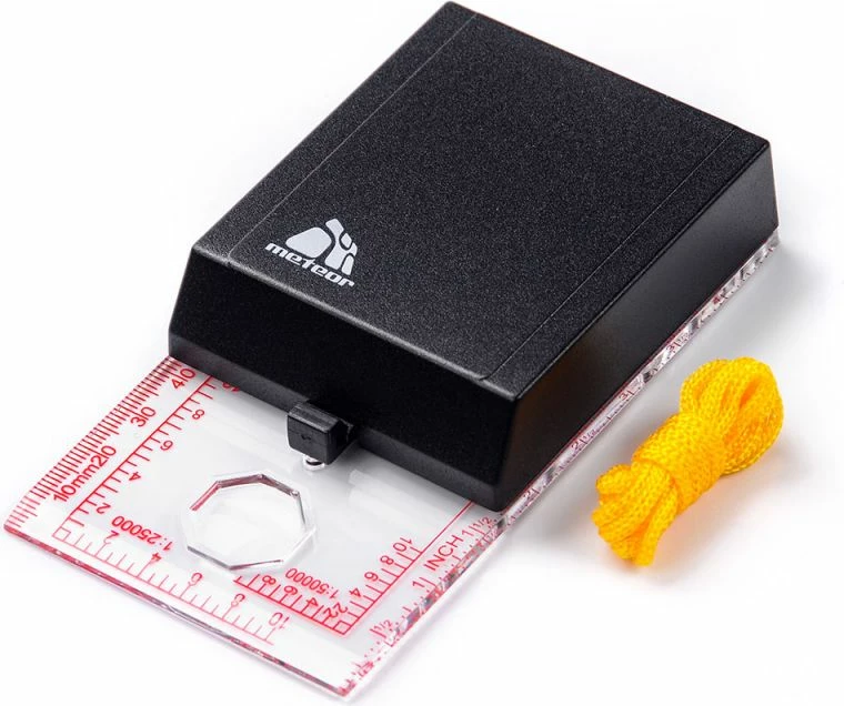 Turistični kompas Meteor, črn