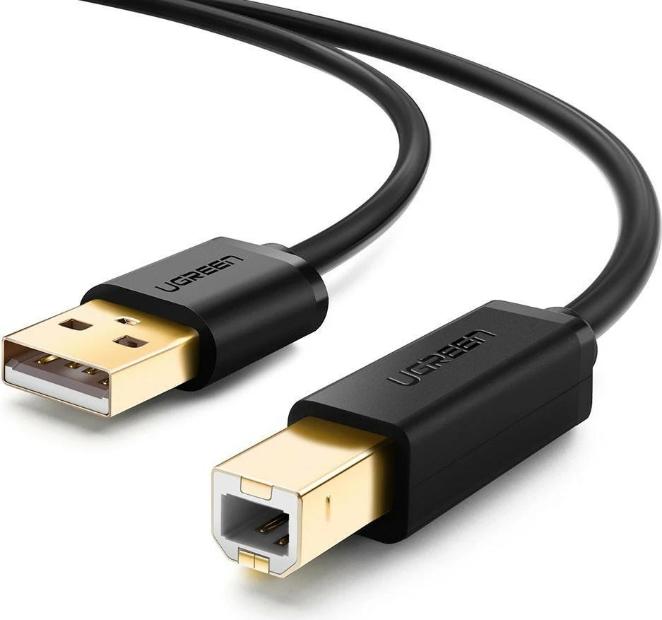 Kabel za tiskalnik USB-A na USB-B (BM) Ugreen, 3 m, črn