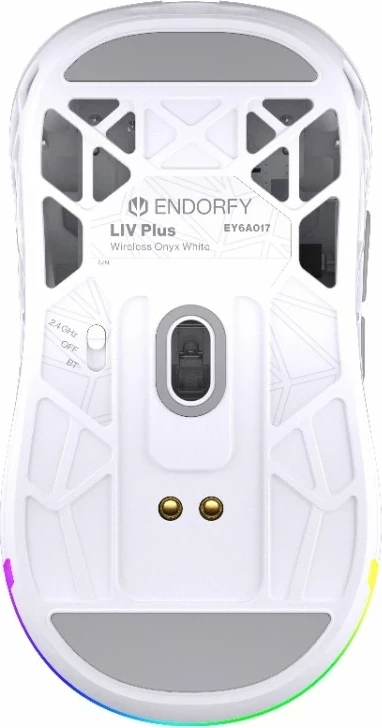 Brezžični miška Endorfy LIV Plus Onyx, RGB, bel