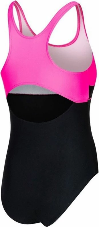 Enodelne kopalke za deklice Aqua-Speed, črne in rožnate