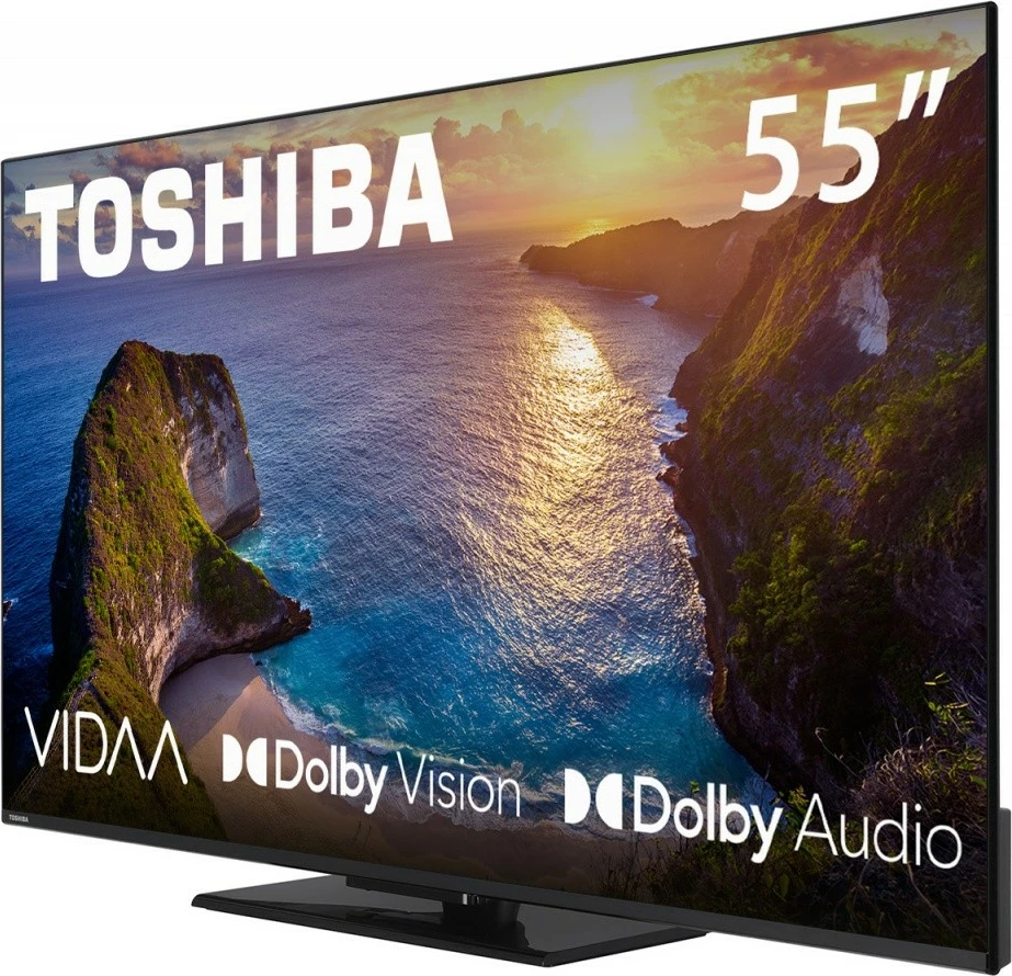 LED televizor 55 palcev, Ultra HD 4K, VIDAA, Dolby Vision, črn Toshiba 55UV3463DG