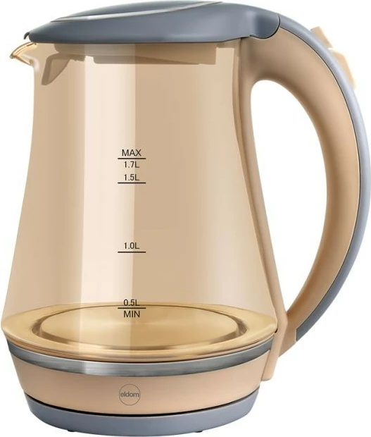 Električni brezžični čajnik Eldom C470, 1,7 l, ecru/siv