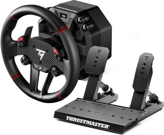 Timon profesional DirectDrive Thrustmaster T598P, PS5/PC, s pedali, črno/rdeč