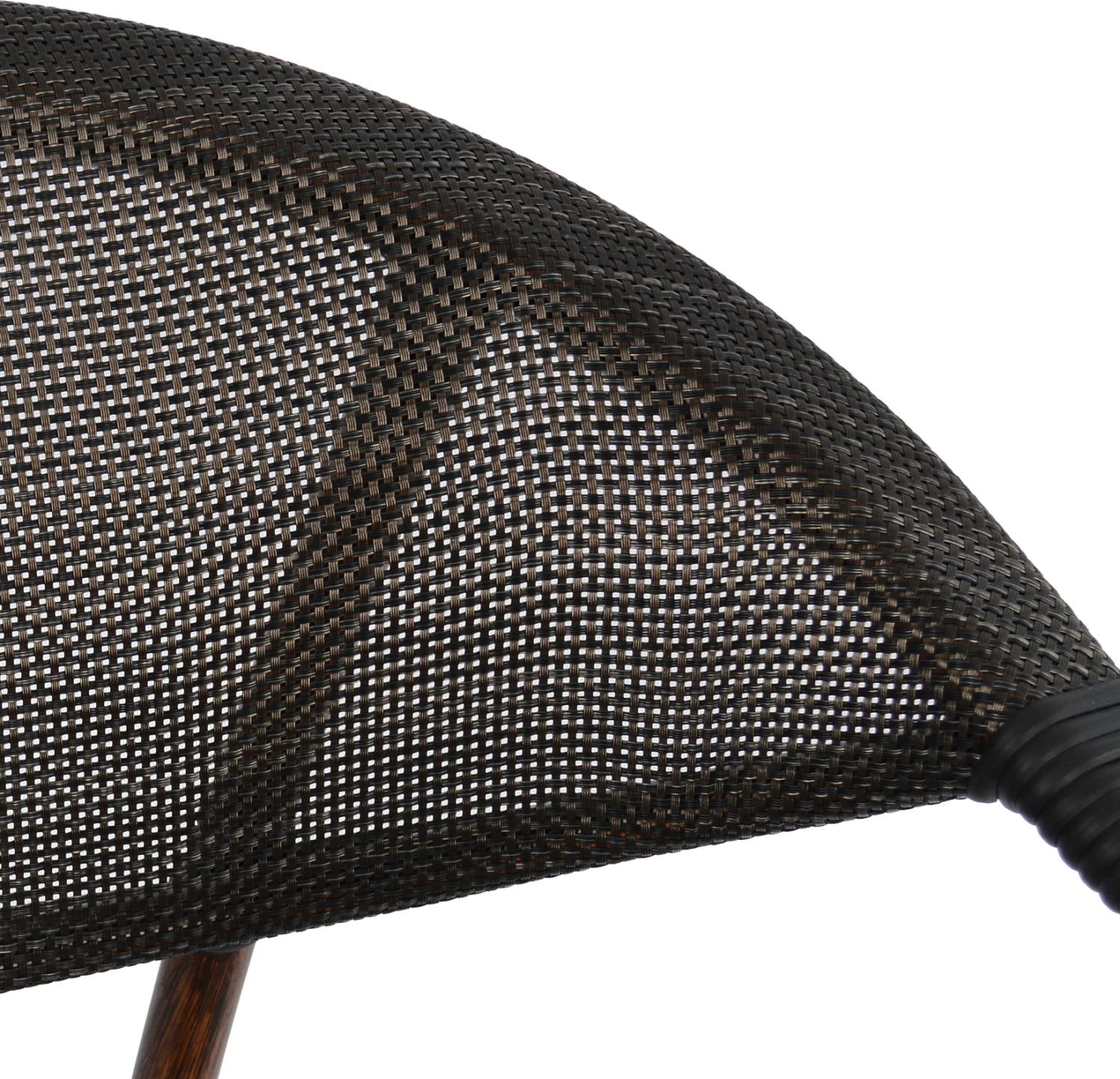 Stol iz aluminija v videzu bambusa rjave barve s tekstilom FH5025 60,5x59x81 cm