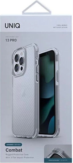Zaščitni ovitek UNIQ Combat za iPhone 13 / iPhone 13 Pro, prozoren