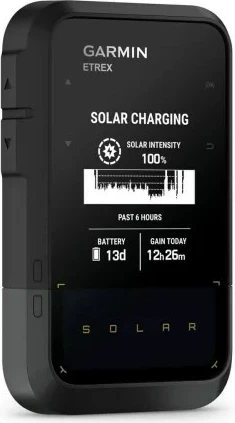 GPS prenosni z možnostjo sončnega polnjenja eTrex Solar, Garmin, črn