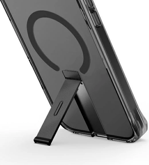 Ovitek za telefon z Vertica stojalom Eleva UNIQ za iPhone 16 Pro Max, črn
